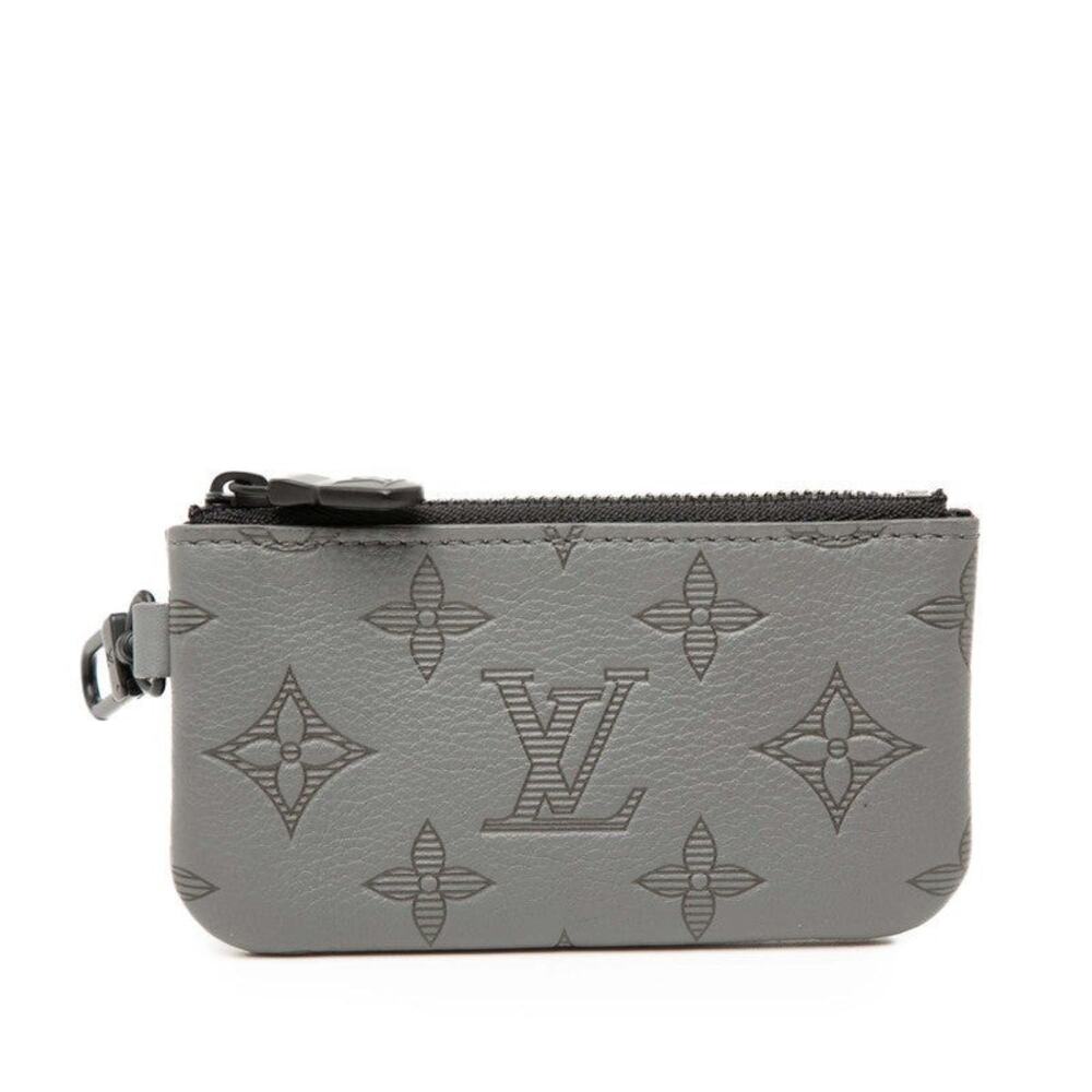 Louis Vuitton Monogram Shadow Duo Messenger Leather Pouch Gray